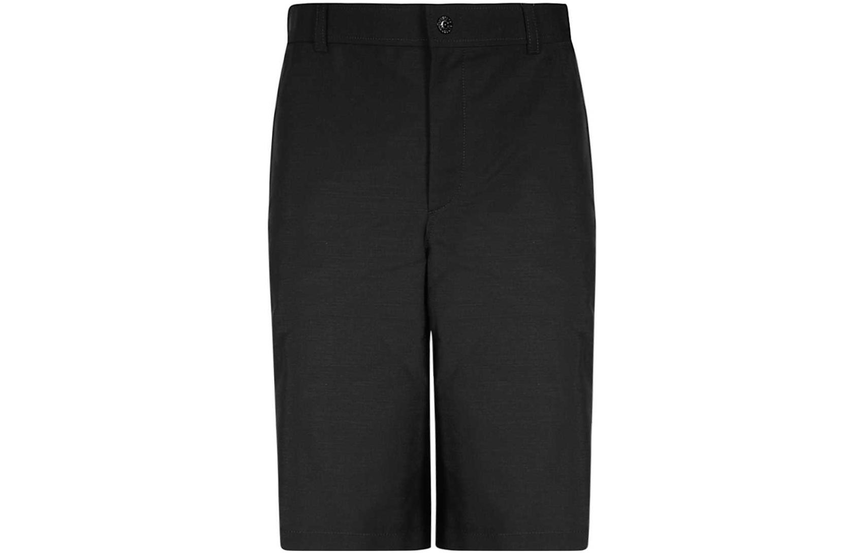 Order Burberry  Black Solid Mid-Rise Straight-Cut Casual Shorts 4563475