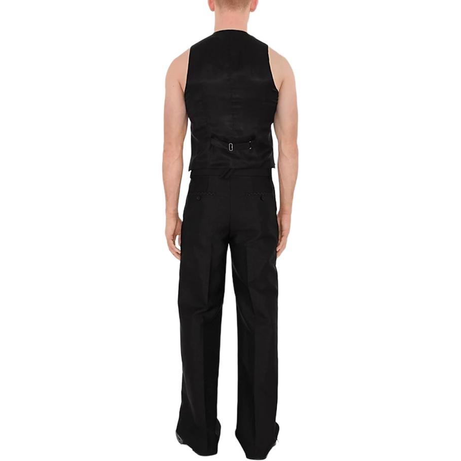 Purchase 버버리 블랙 솔리드 브이넥 베스트 싱글 브레스트 버튼 포켓. 80870061