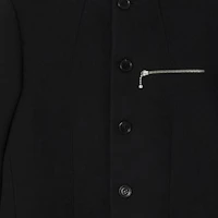 Shop Burberry 黑色純羊毛單排扣休閒外套 80778521