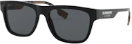 Buy BURBERRY Black Square Fashion Sunglasses - Excellence Series. 0BE4293F-377381