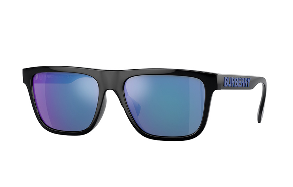 Burberry  Black Square Sunglasses with Logo Embossed Temples 0BE4402U-300155