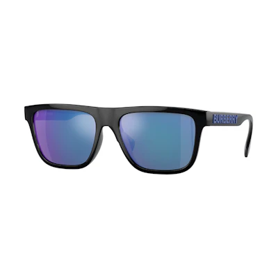 Burberry Black Square Sunglasses with Logo Embossed Temples 0BE4402U-300155