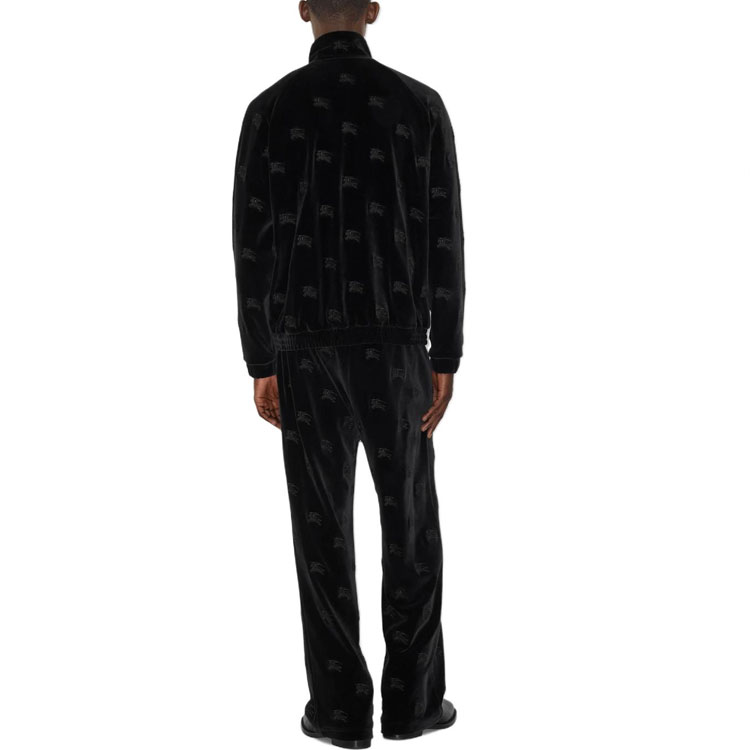 Burberry  Black Straight Fit Casual Pants with Embroidered Knight Logo. 80700011 圖 4