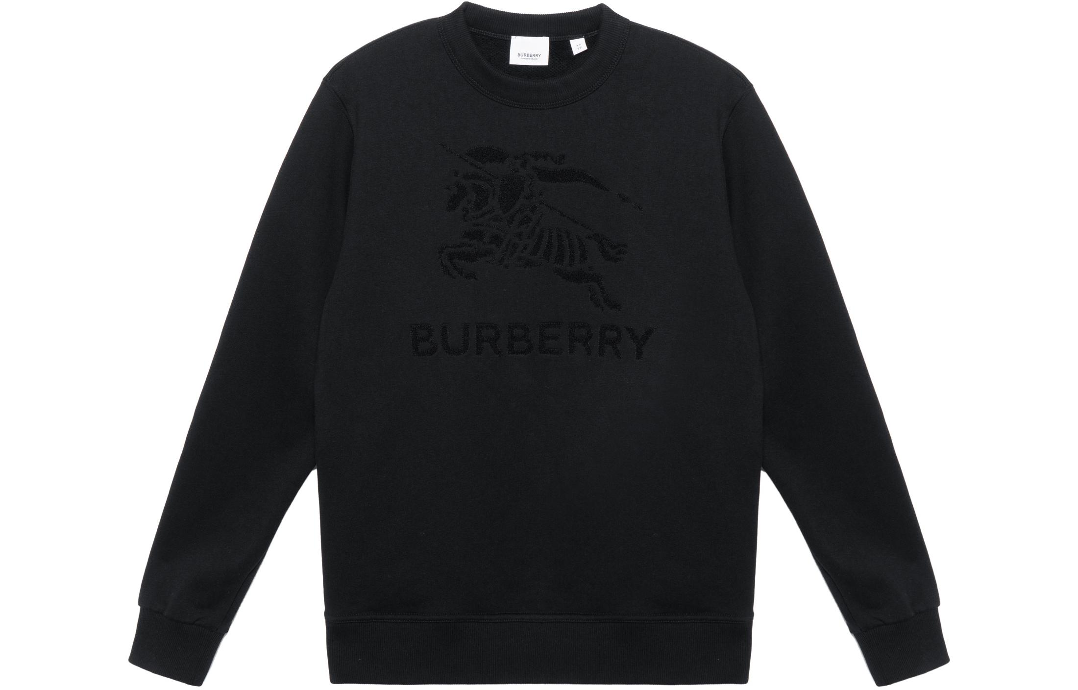 Burberry  Black Sweatshirt with Solid Letter and Equestrian Print. 80714561 圖 2