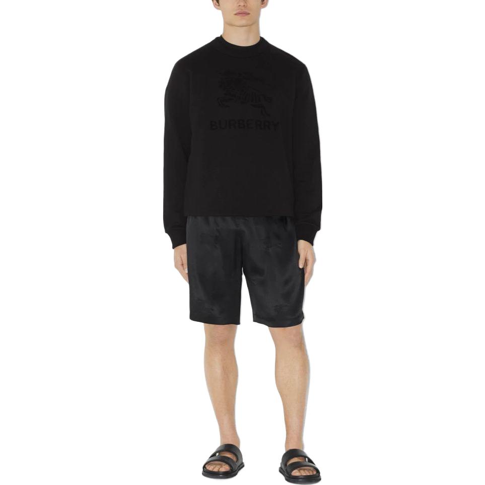 Burberry  Black Sweatshirt with Solid Letter and Equestrian Print. 80714561 圖 4