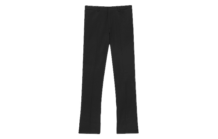 Order Pantalones Burberry Negros Slim Fit de Satén con Detalles Elegantes. 45652921