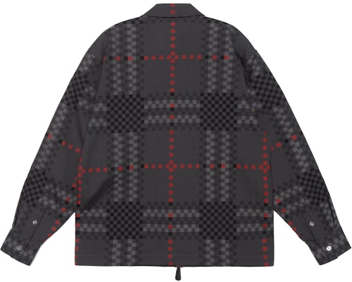 バーバリー ブラック ウール混 パターン ジップアップ 長袖シャツ 80636301 Lookbook バーバリー ブラック ウール混 パターン ジップアップ 長袖シャツ 80636301