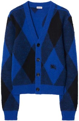 博柏利 蓝色菱格拼色长袖毛衣 80777541 Order 博柏利 蓝色菱格拼色长袖毛衣 80777541