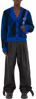 博柏利 蓝色菱格拼色长袖毛衣 80777541 Shop 博柏利 蓝色菱格拼色长袖毛衣 80777541