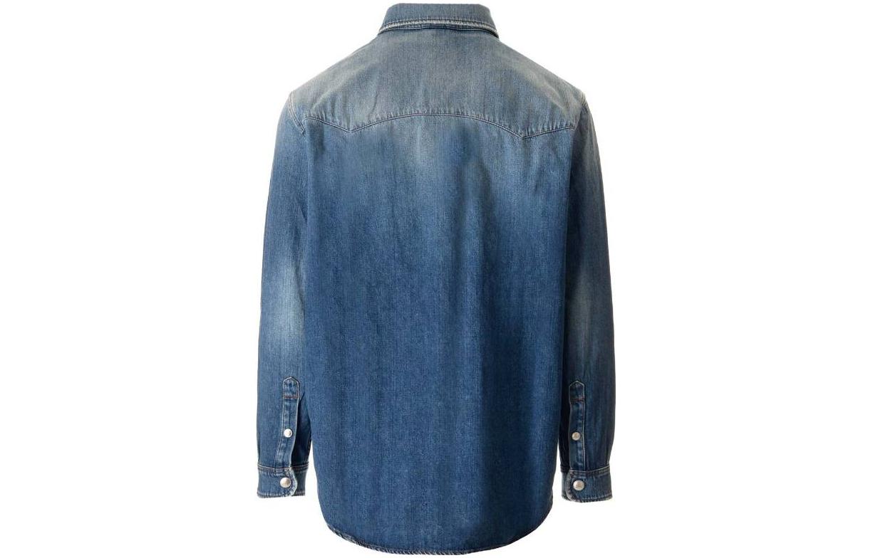 Burberry  Blue Button-Up Straight-Cut Shirt 8071542 圖 3