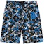 Buy Burberry Blue Camouflage Logo Print Casual Shorts. 80341561