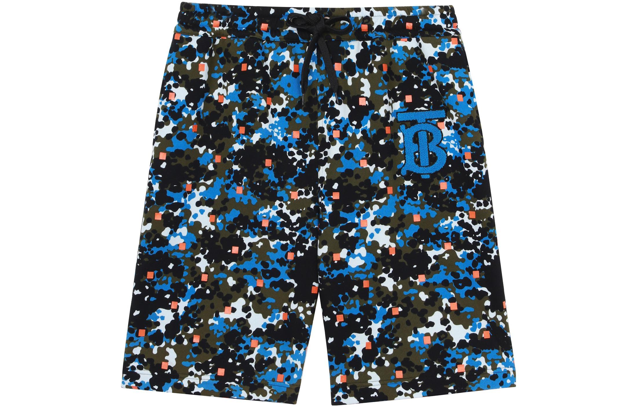 Order Burberry  Blue Camouflage Logo Print Casual Shorts. 80341561