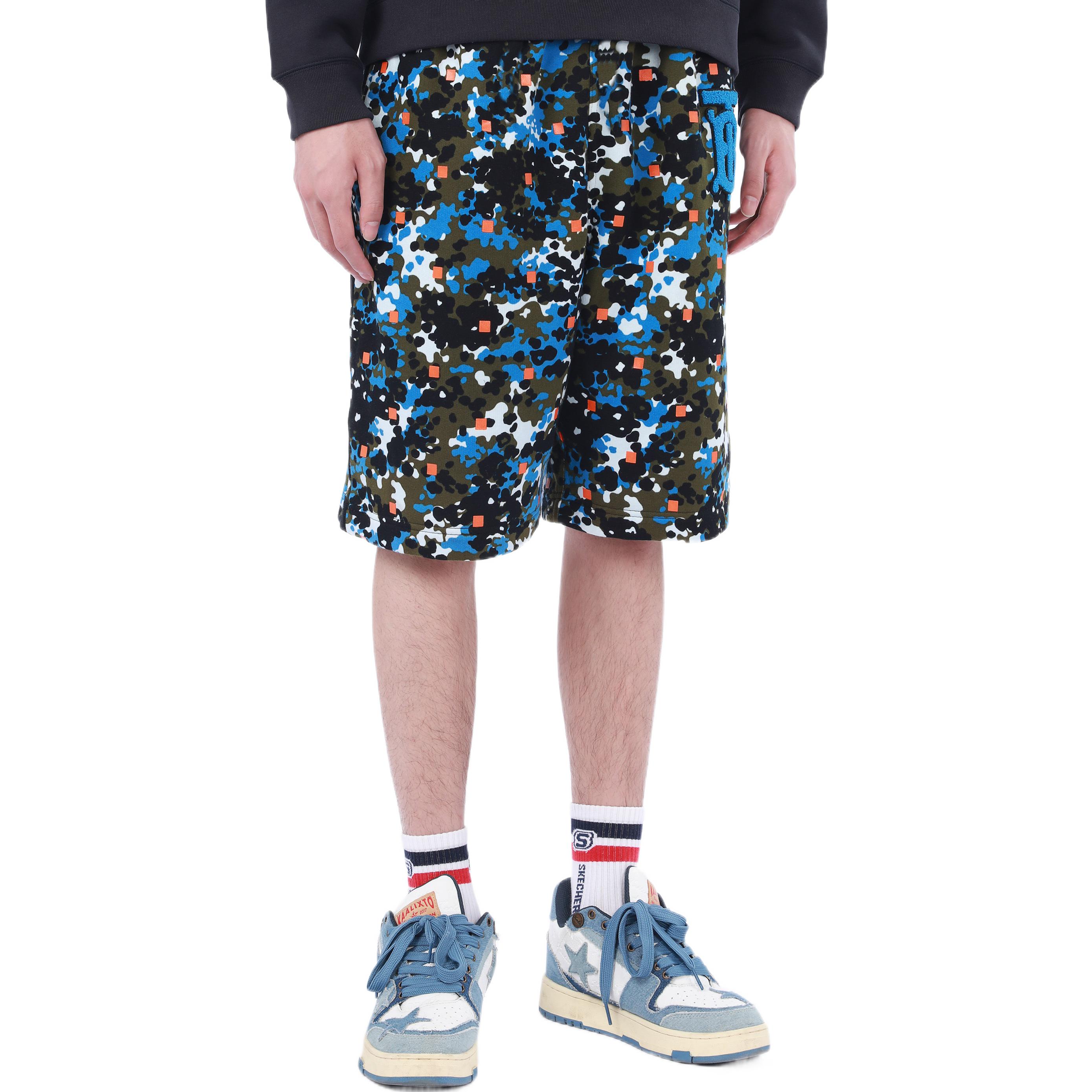 Cheap Burberry  Blue Camouflage Logo Print Casual Shorts. 80341561