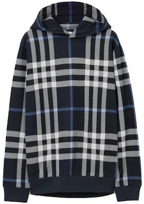 Burberry Blue Check Jacquard Hoodie Long Sleeve Sweatshirt 80706691 Order Burberry Blue Check Jacquard Hoodie Long Sleeve Sweatshirt 80706691