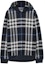 Order Burberry Blue Check Jacquard Hoodie Long Sleeve Sweatshirt 80706691