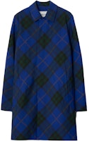 Burberry Blue Check Print Single-Breasted Casual Long Sleeve Coat 80855961 Burberry Blue Check Print Single-Breasted Casual Long Sleeve Coat 80855961