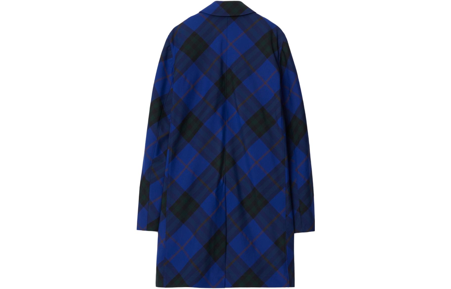 Lookbook Abrigo Casual Burberry Azul de Cuadros, Manga Larga, Corte Clásico. 80855961
