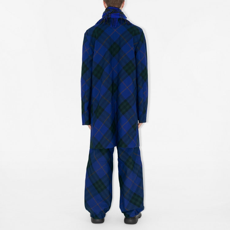 Purchase Abrigo Casual Burberry Azul de Cuadros, Manga Larga, Corte Clásico. 80855961