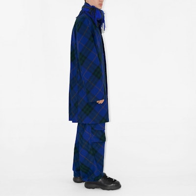 Abrigo Casual Burberry Azul de Cuadros, Manga Larga, Corte Clásico. 80855961 Details for Abrigo Casual Burberry Azul de Cuadros, Manga Larga, Corte Clásico. 80855961