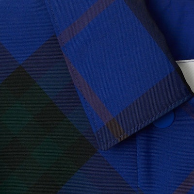 Abrigo Casual Burberry Azul de Cuadros, Manga Larga, Corte Clásico. 80855961 Sizing Abrigo Casual Burberry Azul de Cuadros, Manga Larga, Corte Clásico. 80855961