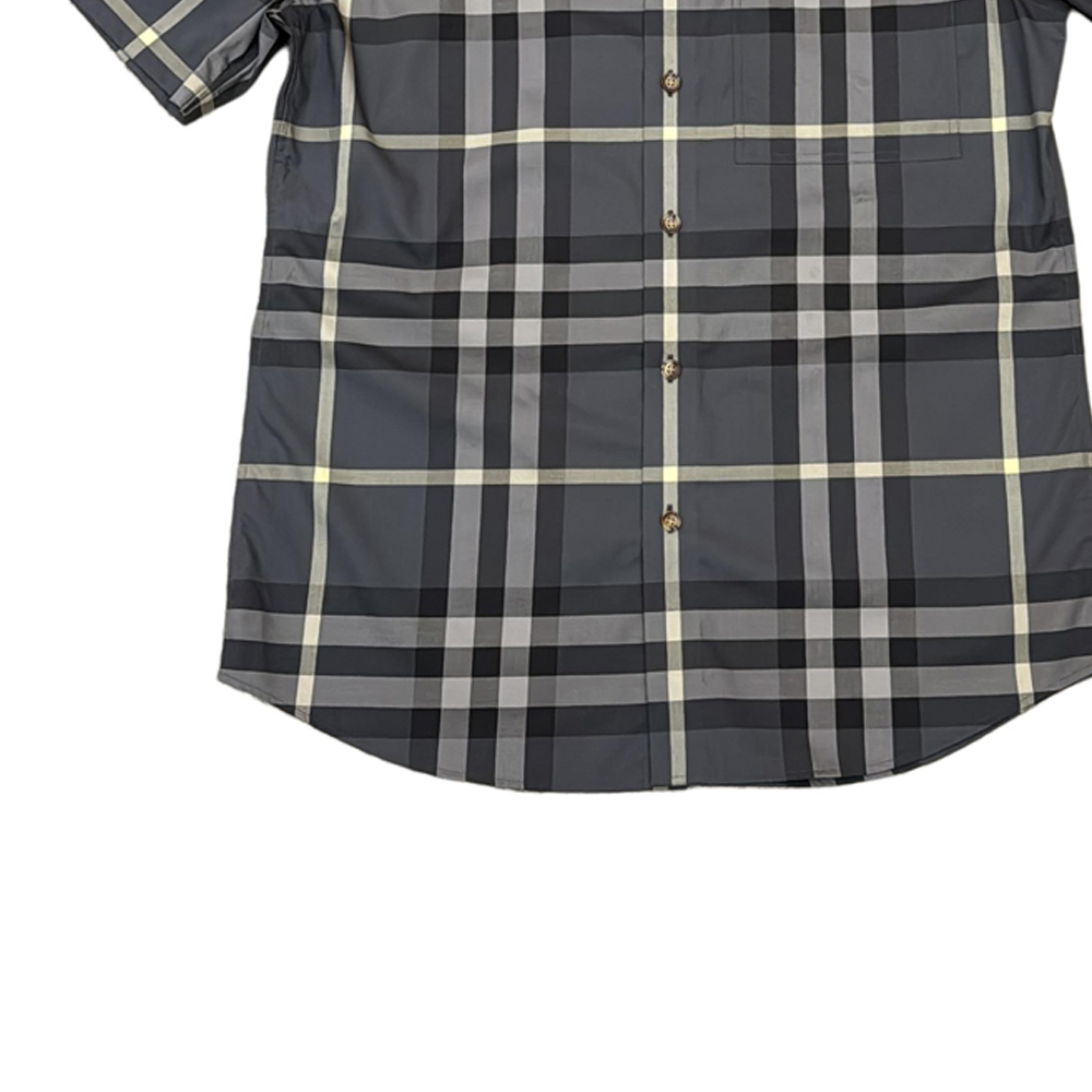 Purchase 버버리 블루 체크 반소매 버튼업 셔츠. 80842931