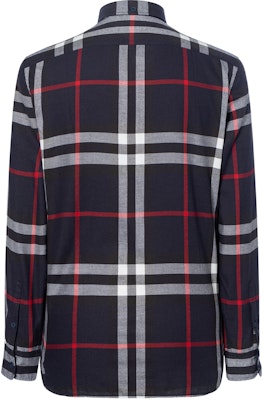 버버리 블루 체크 싱글 브레스티드 긴소매 셔츠. 40056141 Lookbook 버버리 블루 체크 싱글 브레스티드 긴소매 셔츠. 40056141