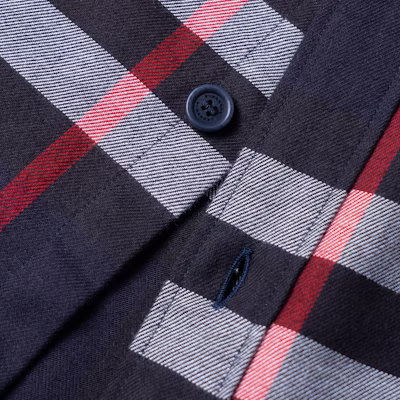 버버리 블루 체크 싱글 브레스티드 긴소매 셔츠. 40056141 Details for 버버리 블루 체크 싱글 브레스티드 긴소매 셔츠. 40056141