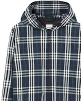 Details for Burberry 藍色格紋連帽長袖休閒外套 80708711