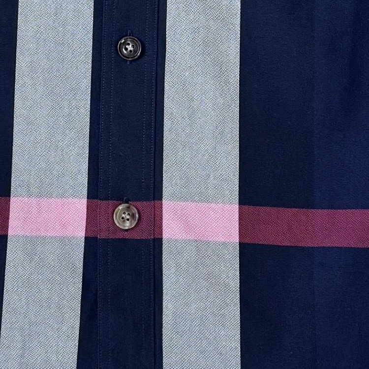 Purchase 버버리 블루 컬러블록 체크 반팔 셔츠. 80735051