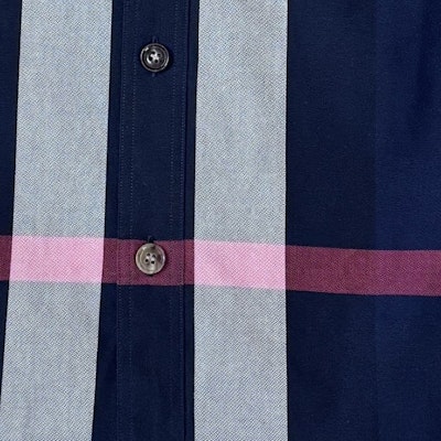 버버리 블루 컬러블록 체크 반팔 셔츠. 80735051 Purchase 버버리 블루 컬러블록 체크 반팔 셔츠. 80735051