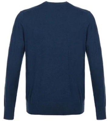 Burberry Blue Crewneck Knit Sweater with Embroidered Logo. 80133511 Lookbook Burberry Blue Crewneck Knit Sweater with Embroidered Logo. 80133511