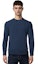 Shop Burberry Blue Crewneck Knit Sweater with Embroidered Logo. 80133511