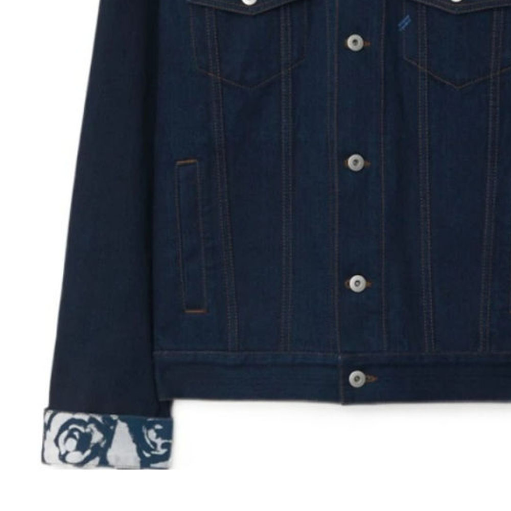 Burberry  Blue Denim Jacket with Logo Collar and Single-Breasted Design. 80807701 圖 7