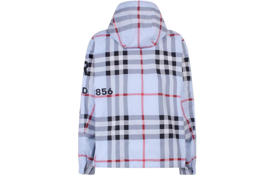 Burberry  Blue Hooded Zip-Up Jacket with Letter Print Design. 80502831 圖 3