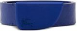Buy Burberry Blue Leather Belt with Pattern Print and Smooth Buckle. 8081100