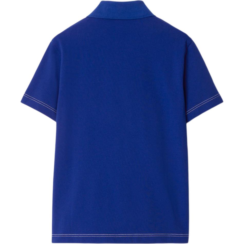 Burberry  Blue Logo Embroidered Short Sleeve Polo Shirt 80904911 圖 3
