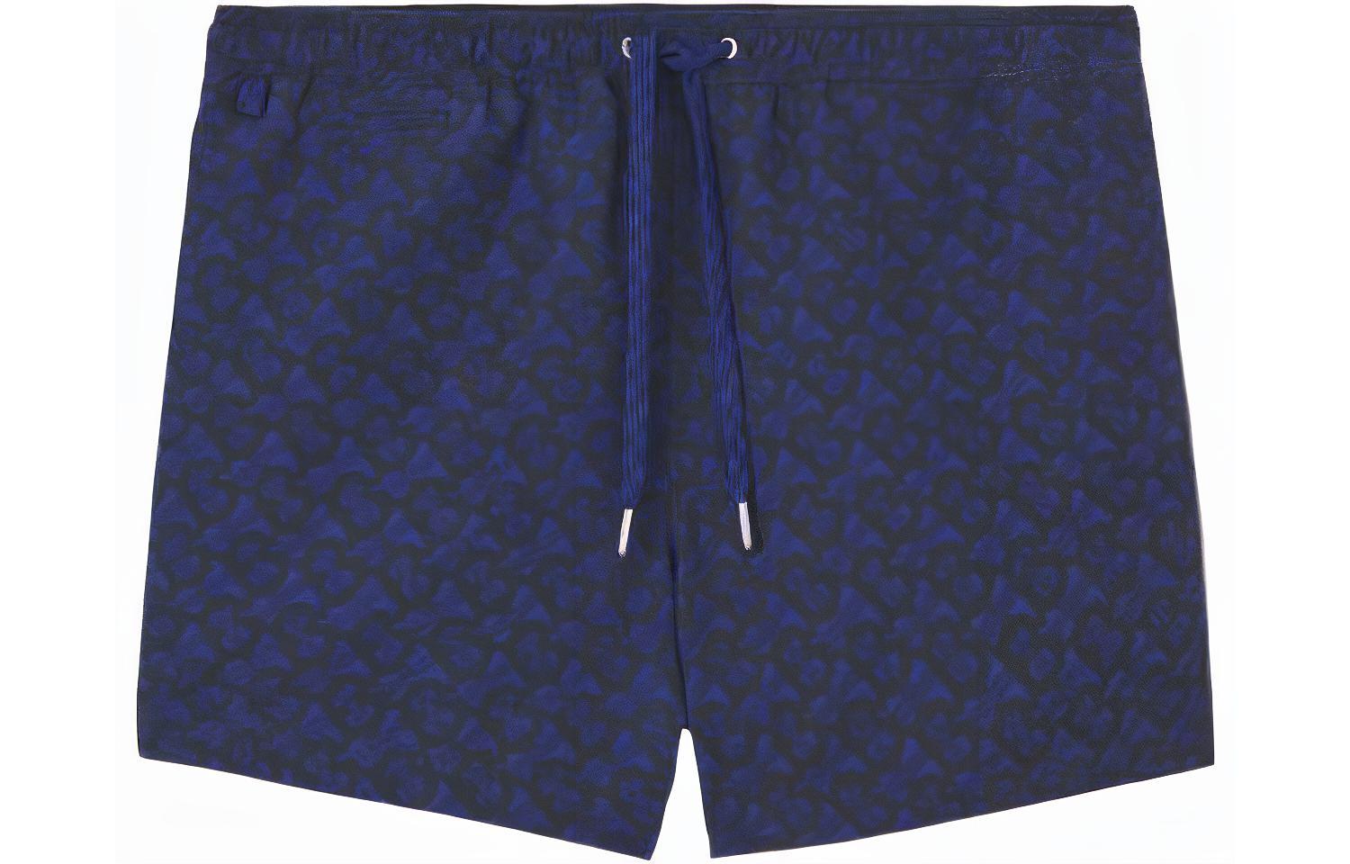 Burberry  Blue Logo Print Drawstring Casual Shorts. 80489001