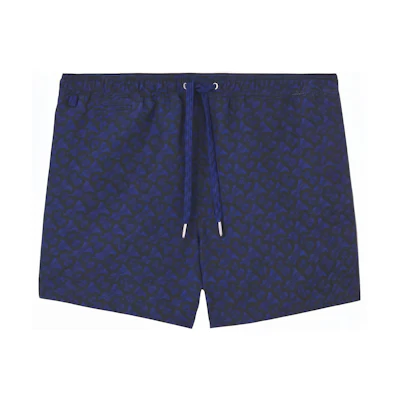 Burberry Blue Logo Print Drawstring Casual Shorts. 80489001