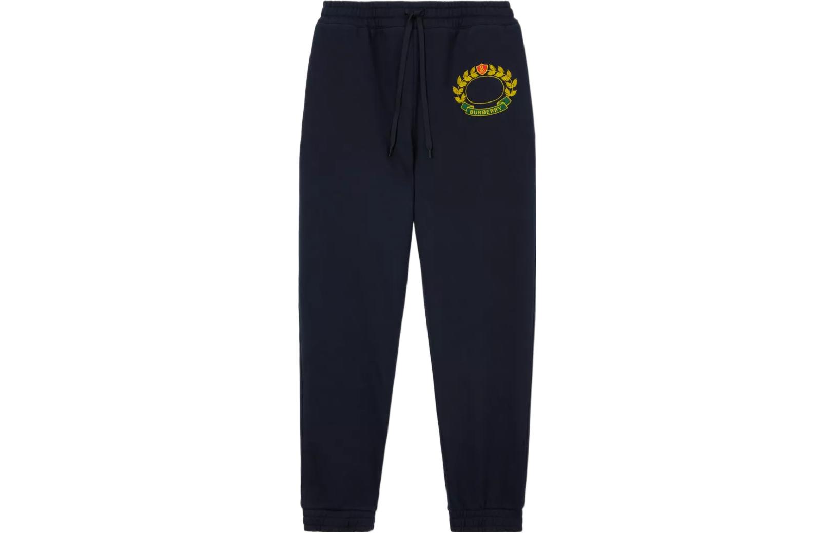 Order Burberry 藍色標誌印花彈性腰針織運動長褲 80612931