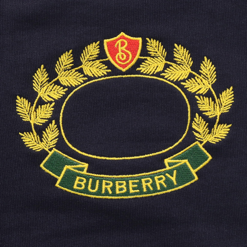 Sizing Burberry 藍色標誌印花彈性腰針織運動長褲 80612931