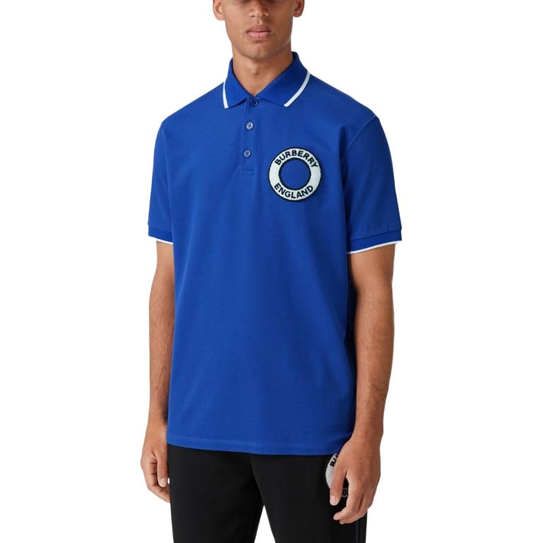 Shop Burberry Baju Polo Lengan Pendek Logo Biru. 80582661