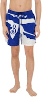 Shop Burberry Bañador Azul Estampado con Cintura Elástica. 80900651