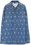 Buy Burberry Blue Polka Dot Print Denim Jacket with Single-Breasted Collar. 80676411
