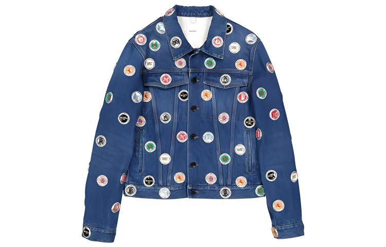 Burberry  Blue Single-Breasted Long-Sleeve Jacket 45590591