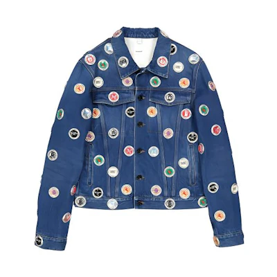 Burberry Blue Single-Breasted Long-Sleeve Jacket 45590591