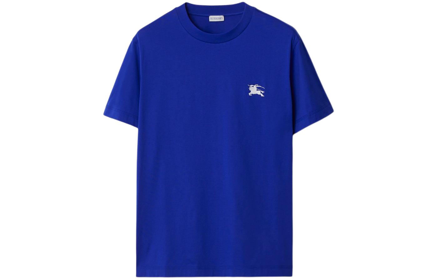 Burberry  Blue Slim Fit Logo Crewneck Long Sleeve T-Shirt 80882961