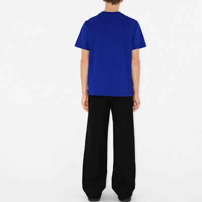 버버리 블루 슬림핏 로고 크루넥 긴팔 티셔츠 80882961 Purchase 버버리 블루 슬림핏 로고 크루넥 긴팔 티셔츠 80882961