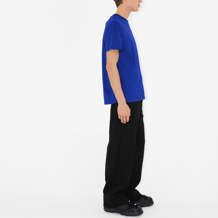 Details for 버버리 블루 슬림핏 로고 크루넥 긴팔 티셔츠 80882961