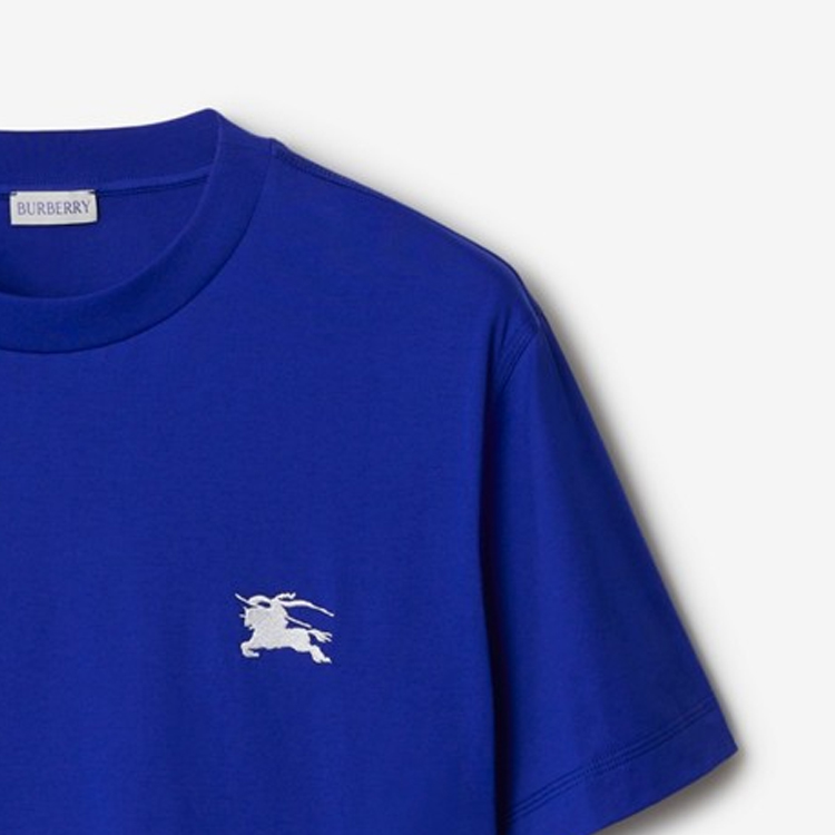 Cheap 버버리 블루 슬림핏 로고 크루넥 긴팔 티셔츠 80882961