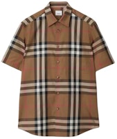 Burberry Brown Check Short Sleeve Button-Up Shirt 80842911 Burberry Brown Check Short Sleeve Button-Up Shirt 80842911